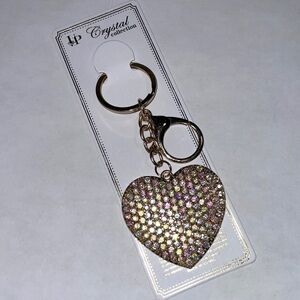Goldtone Heart Bag Charm NWT